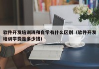 軟件開發(fā)培訓(xùn)班和自學(xué)有什么區(qū)別（軟件開發(fā)培訓(xùn)學(xué)費是多少錢）