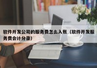 軟件開發(fā)公司的服務費怎么入賬（軟件開發(fā)服務費會計分錄）