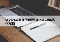 seo優(yōu)化公司如何處理頁面（seo怎么優(yōu)化方案）