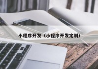 小程序開發(fā)（小程序開發(fā)定制）