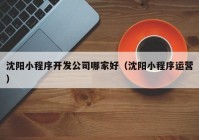 沈陽小程序開發(fā)公司哪家好（沈陽小程序運(yùn)營）